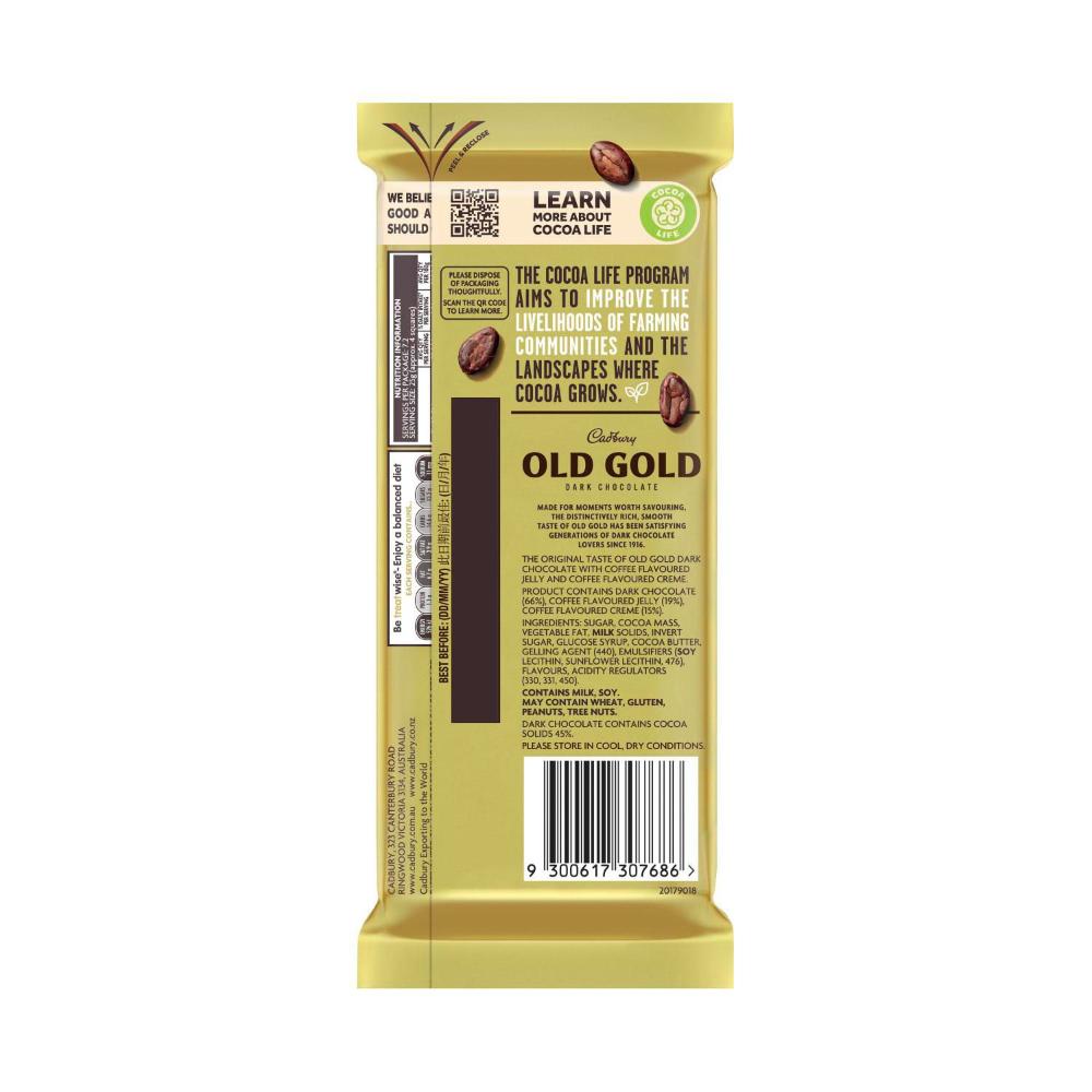 Cadbury Old Gold Espresso Affogato Dark Chocolate Block | 180g