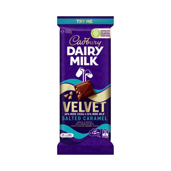 Cadbury Velvet Salted Caramel Chocolate Block | 150g