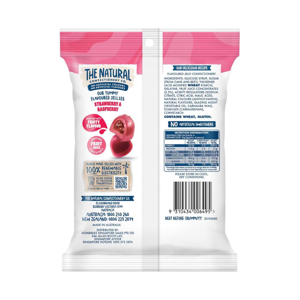 The Natural Confect Co. Juicy Bursts – Strawberry And Raspberry Filled Fruit Gummies | 150g