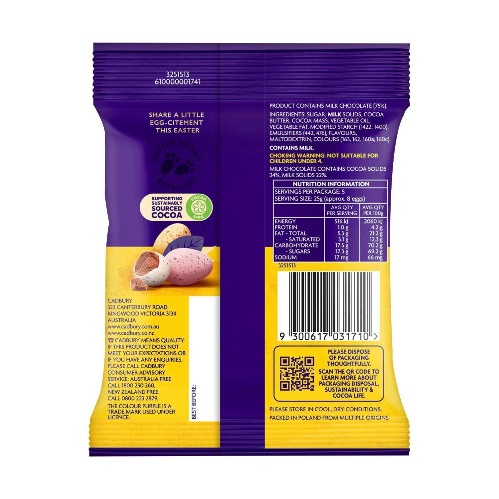Cadbury Mini Eggs | Colorful Chocolate Easter Eggs Bag | 125g