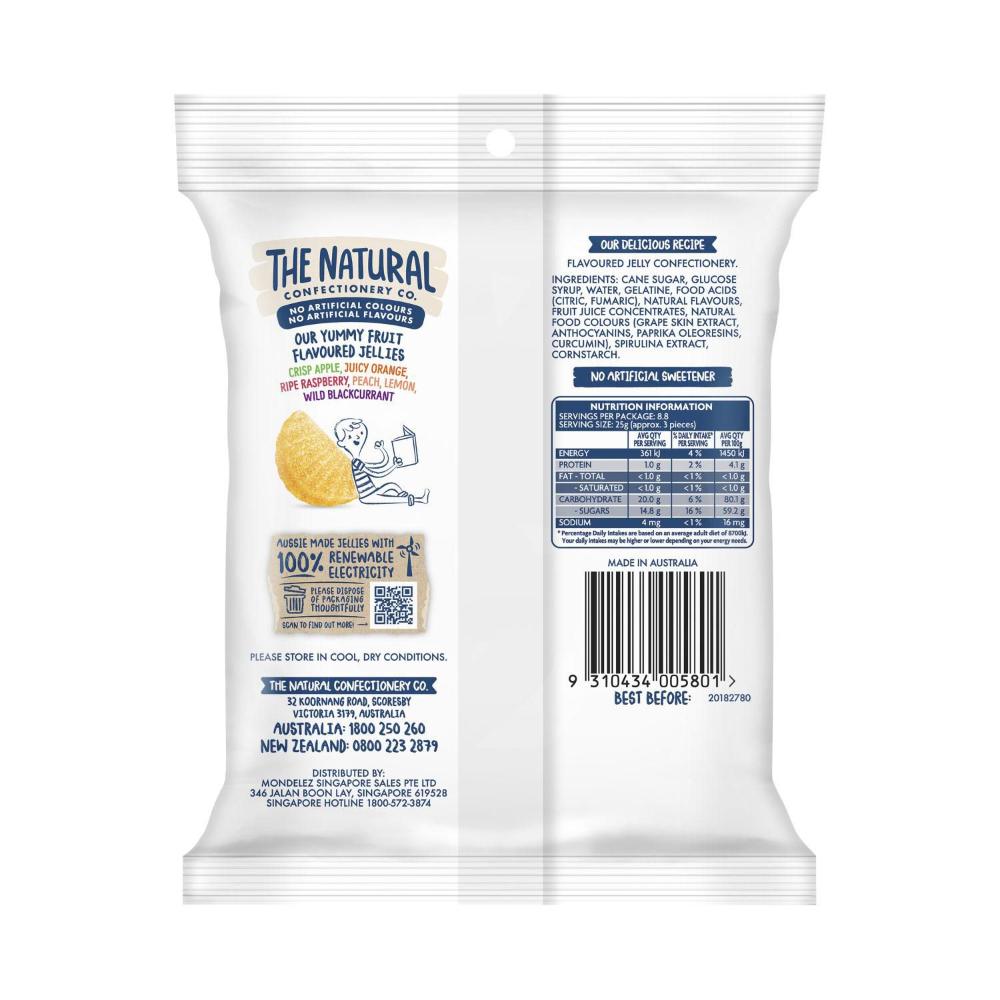 The Natural Confectionery Co. Fruit Salad Soft Jellies Lollies – Fruity Gummy Candy | 220g