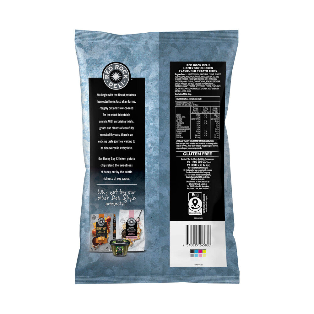 Honey Soy Chicken Red Rock Deli Potato Chips Party Bag | 290g