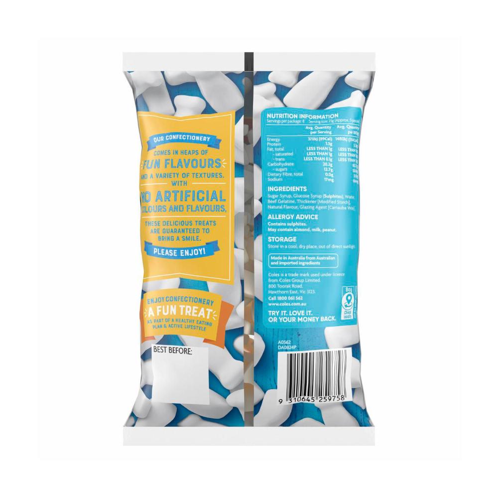 Coles Milk Bottles | 200g