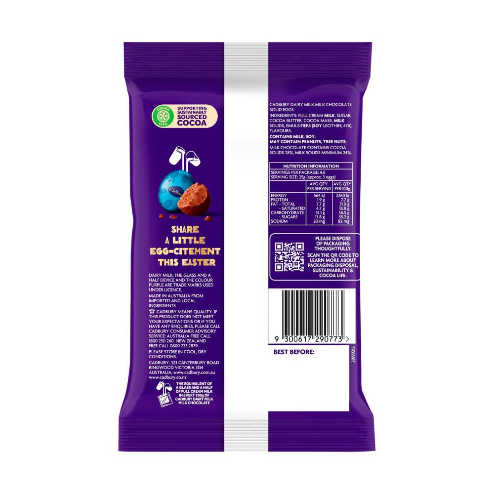 Cadbury Dairy Milk Chocolate Easter Eggs Bag | 114g