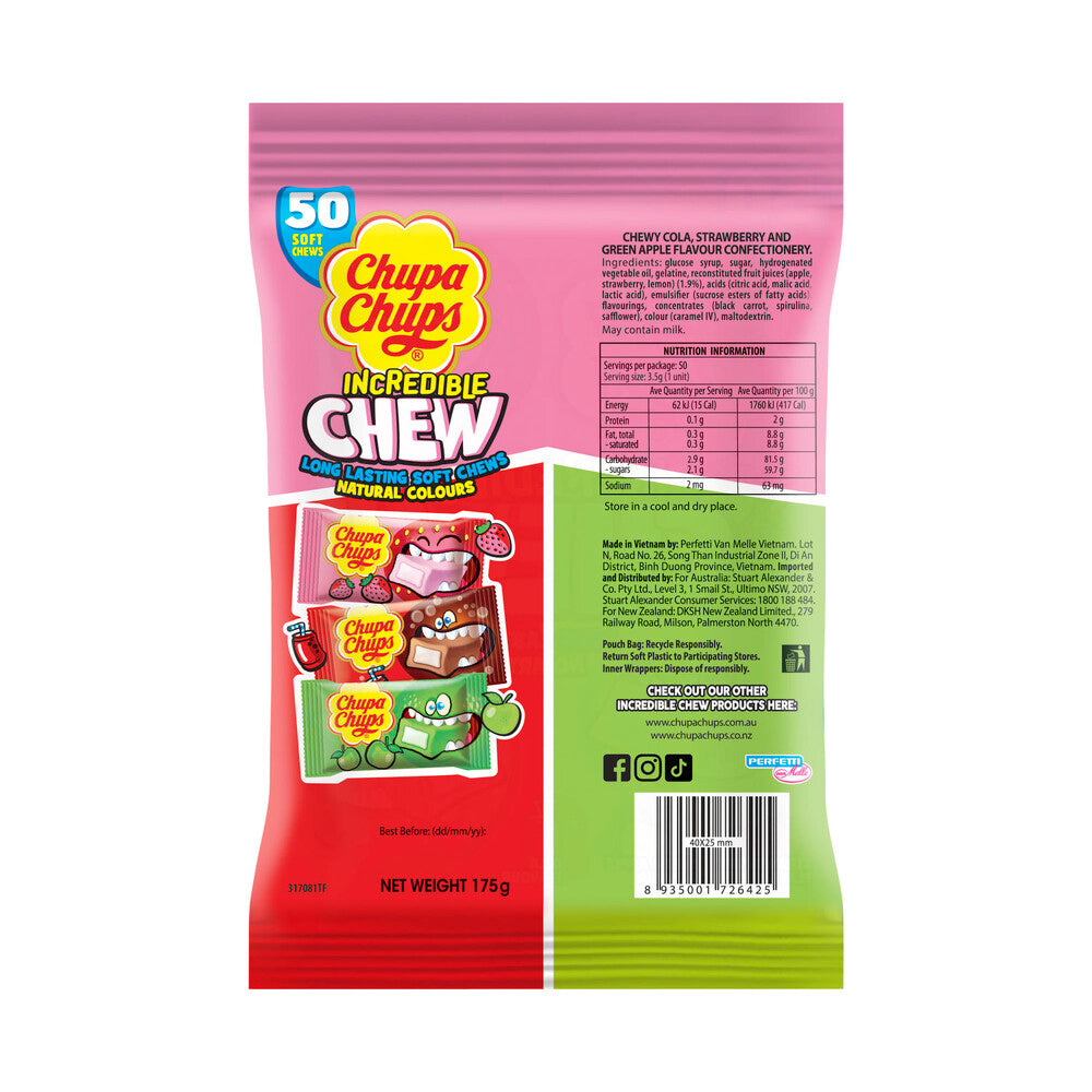 Chupa Chups Incredible Chew Bag | 175g
