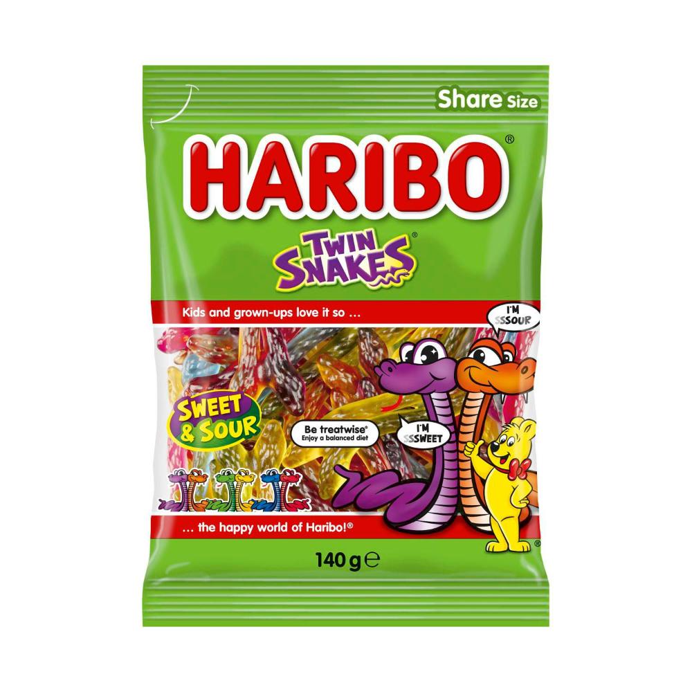 Haribo Twin Snakes Sweet & Sour Gummy Candy | 140g