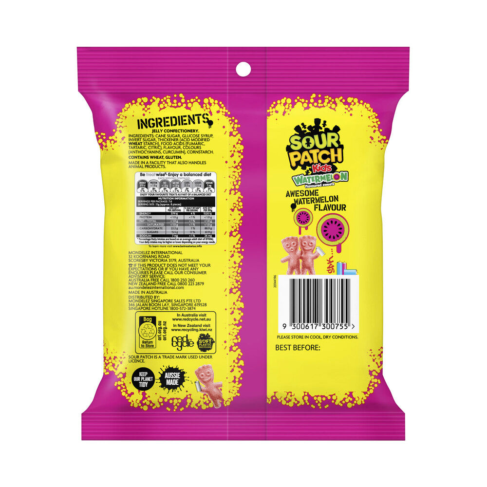 Sour Patch Kids Watermelon Flavoured Lollies | 190g