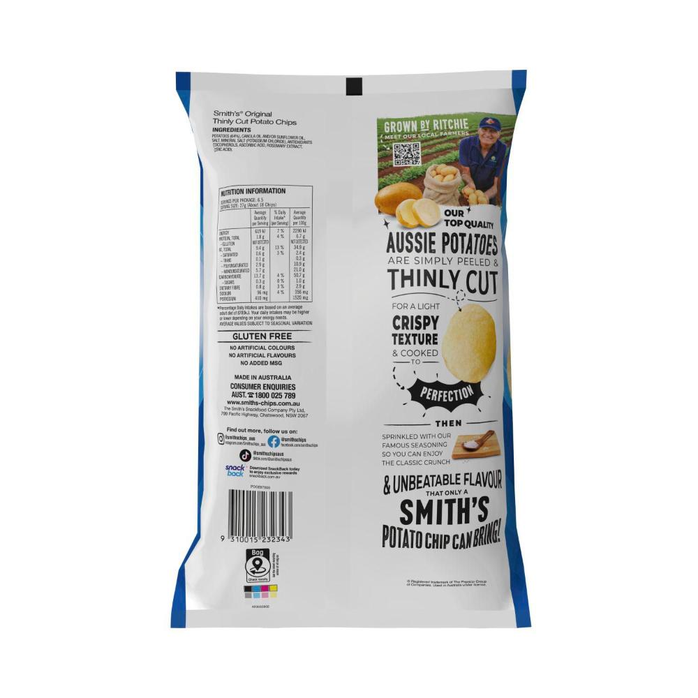 Smith's Thinly Cut Potato Chips Share Pack Original | 175g