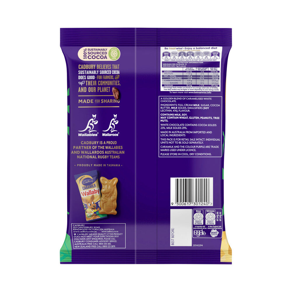 Cadbury Caramilk Wallaby Chocolate Bag 12 Pack | 144g