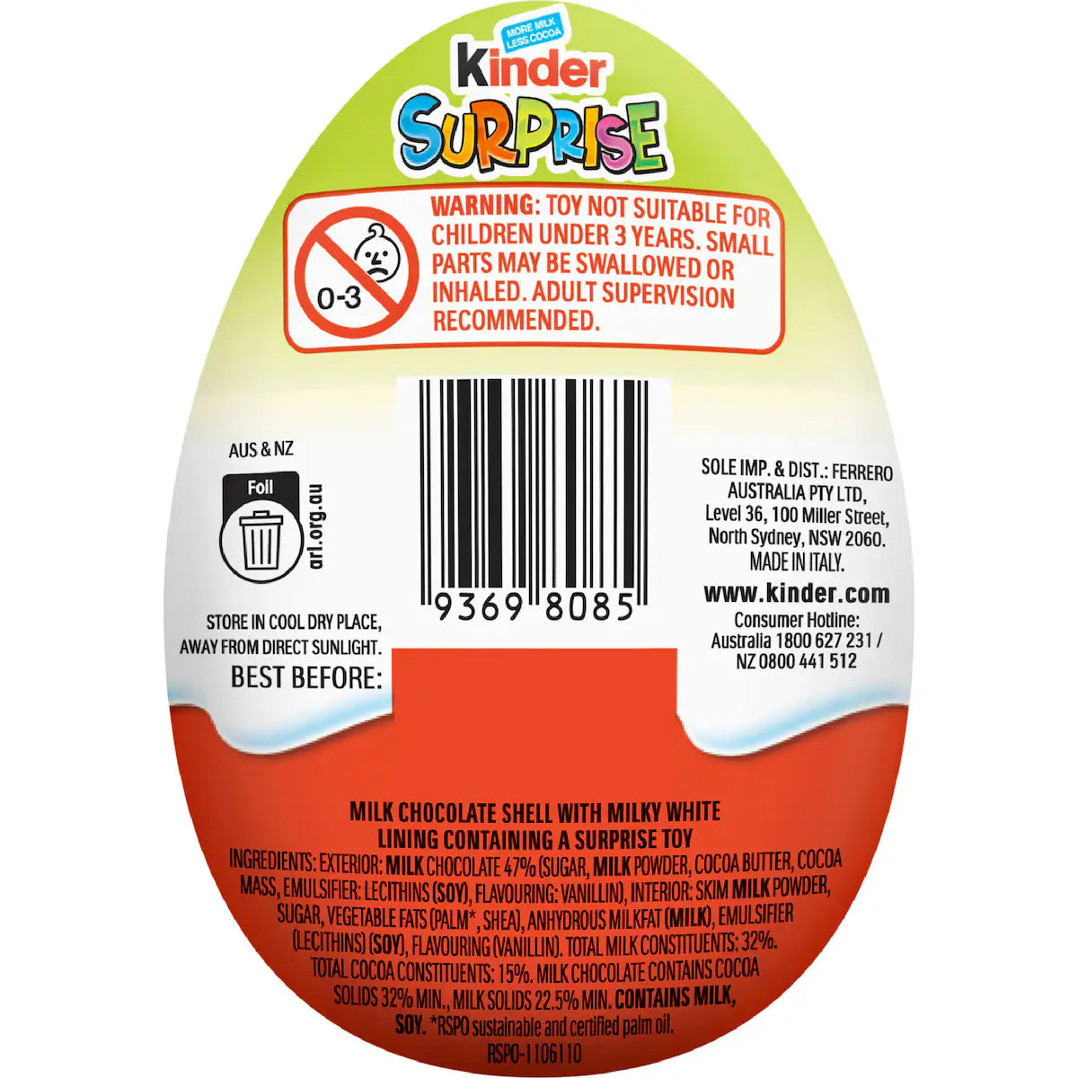 Paw Patrol Kinder Surprise Egg | Paw Patrol Toy Included | 20g