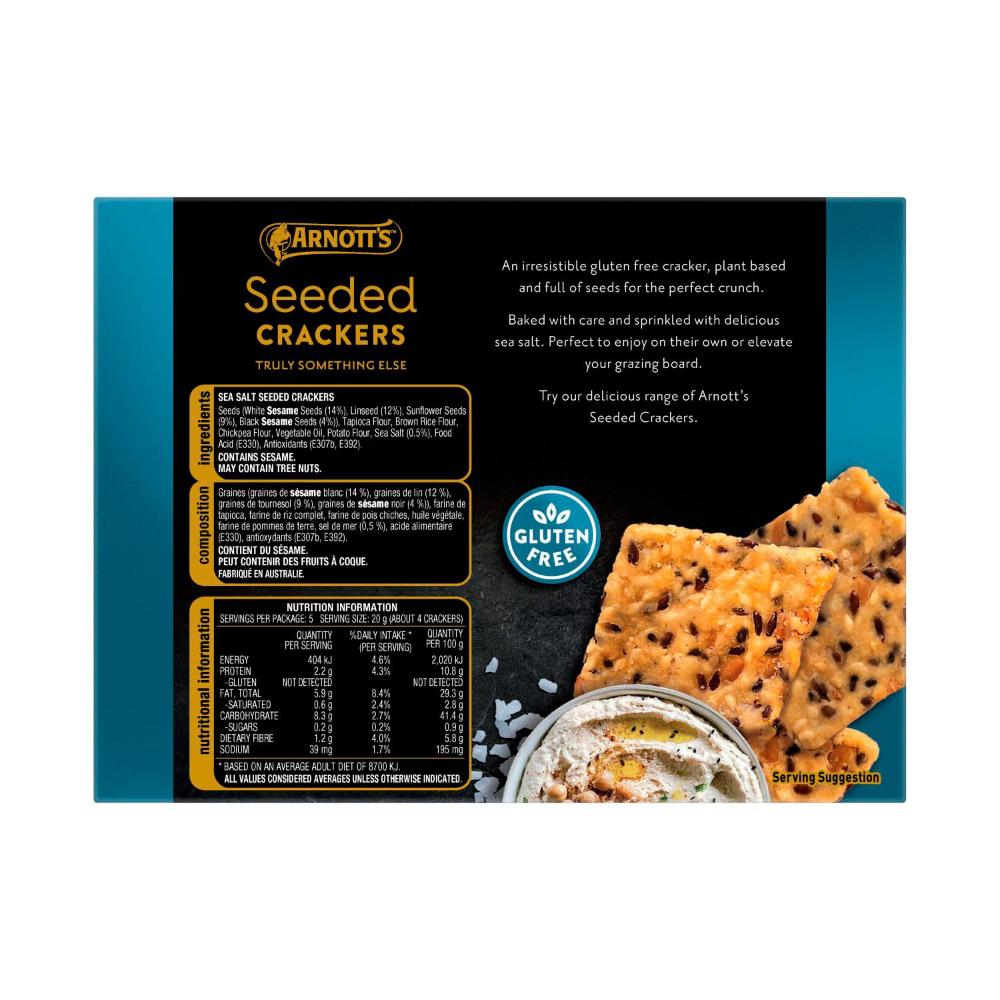 Arnott's Gold Label Seeded Crackers Sea Salt | 100g