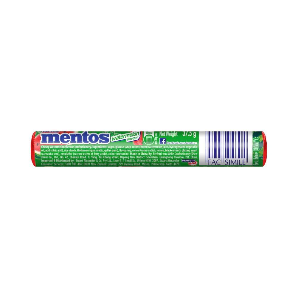 Limited Edition Mentos Watermelon Flavor Single Roll | 37.5g