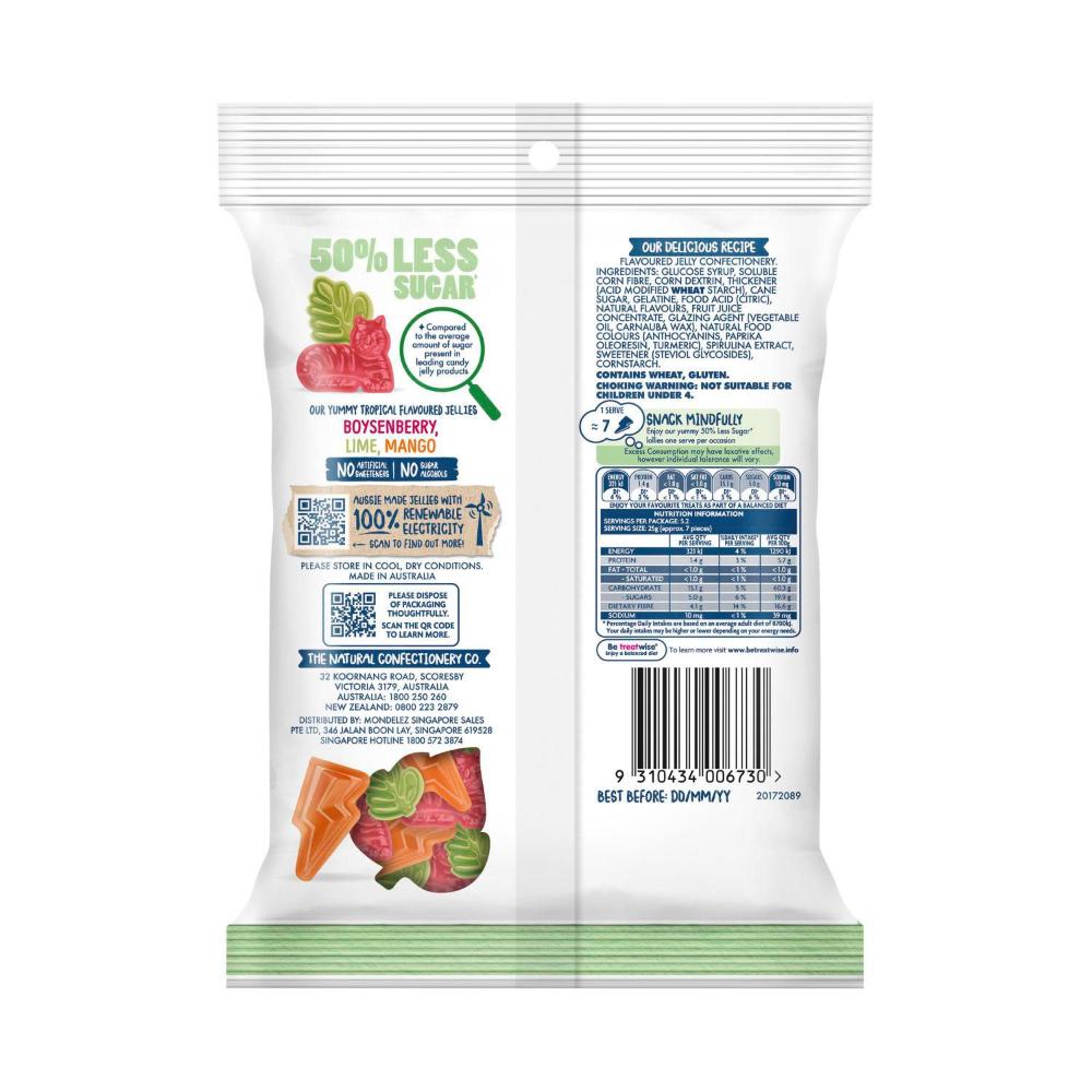 The Natural Confectionery Co. 50% Less Sugar Tropical Blast Lollies | 130g