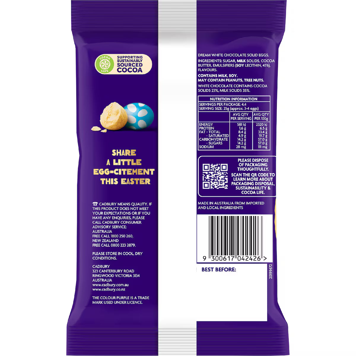 Cadbury Dream White Chocolate Easter Eggs | 110g