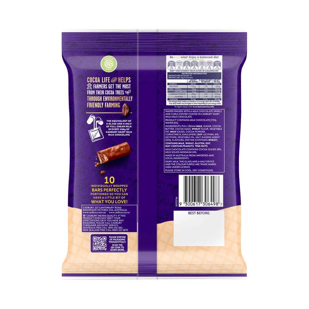 Cadbury Twirl Breakaway Chocolate Sharepack 10 Pack | 120g