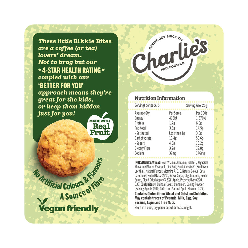 Charlie's Bikkie Bites Apple Crumble Biscuits | 125g
