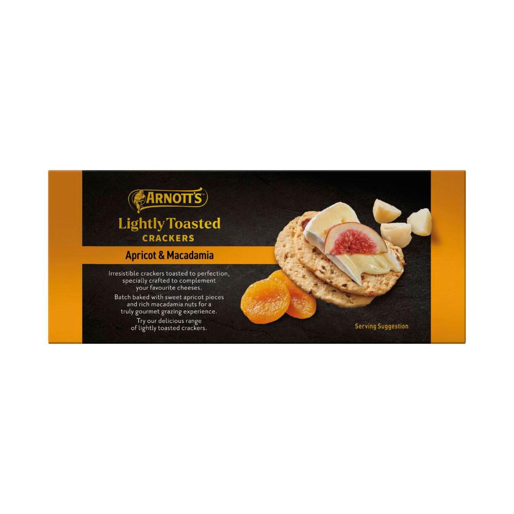 Arnott's Gold Label Lightly Toasted Crackers Apricot & Macadamia | 100g