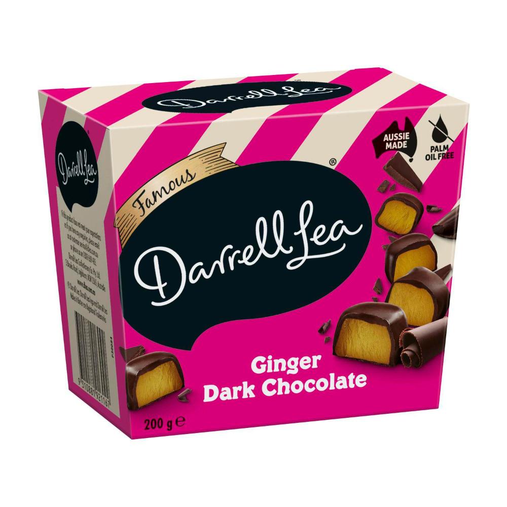 Darrell Lea Ginger Dark Chocolate | Dark Choc Coated Ginger | 200g