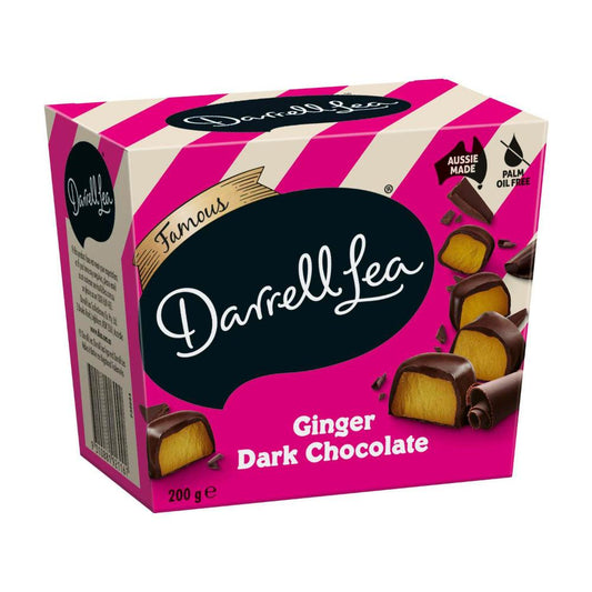 Darrell Lea Ginger Dark Chocolate | Dark Choc Coated Ginger | 200g