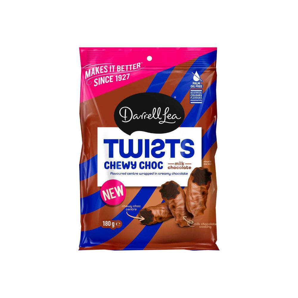 Darrell Lea Choc Chewy Twist – Chocolate Chews (180g)