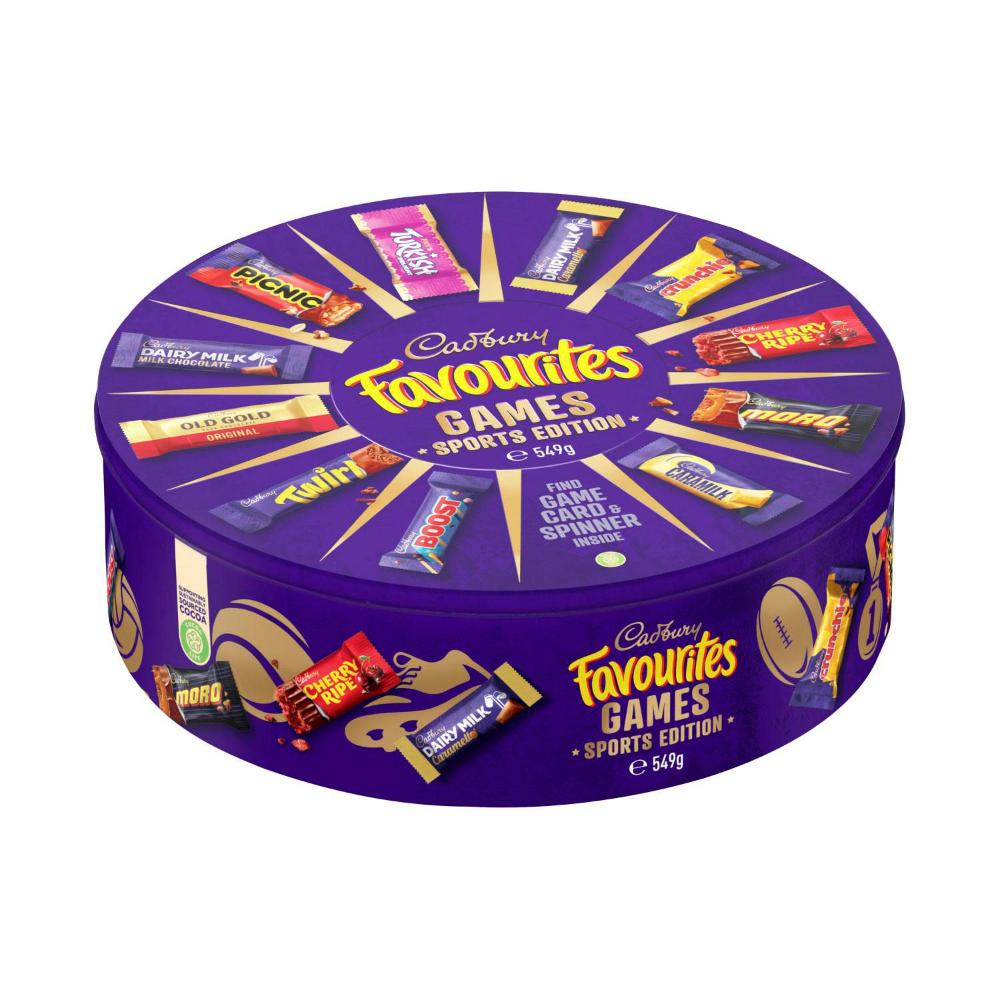 Cadbury Favourites Games Sports Edition Tin | 549g