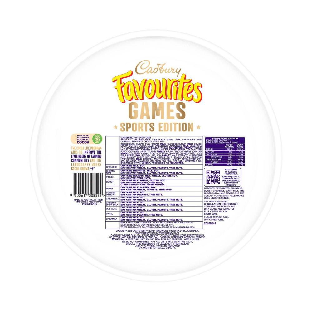 Cadbury Favourites Games Sports Edition Tin | 549g