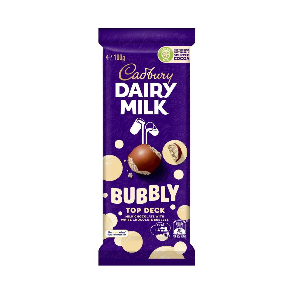 Cadbury Bubbly Top Deck Chocolate Block | 160g