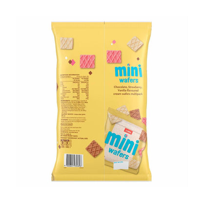 Coles Mini Cream Wafers Multipack – Chocolate, Strawberry & Vanilla | 175g
