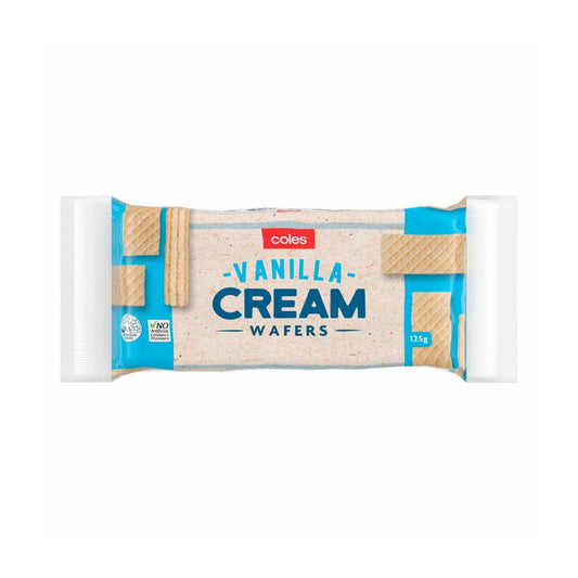 Coles Vanilla Cream Wafers | 125g