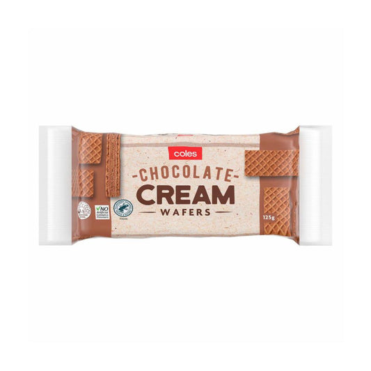Coles Chocolate Cream Wafers | 125g