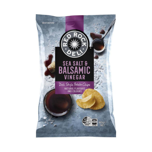 Red Rock Deli Sea Salt & Balsamic Vinegar Potato Chips | 165g