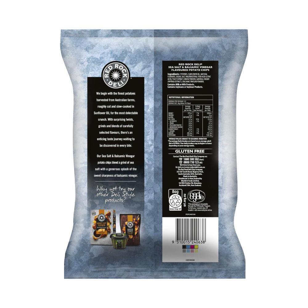 Red Rock Deli Sea Salt & Balsamic Vinegar Potato Chips | 165g