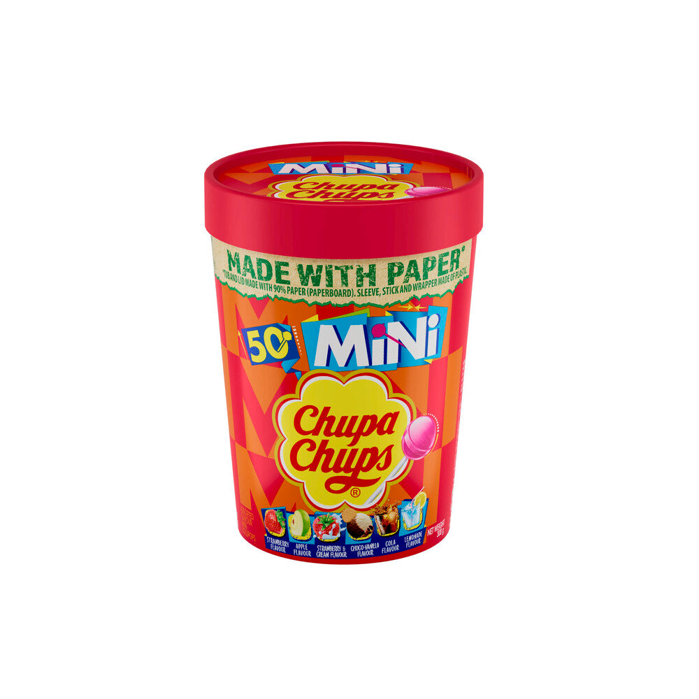 Chupa Chups Best Of Mini Tube – 50 Lollipops (300g)