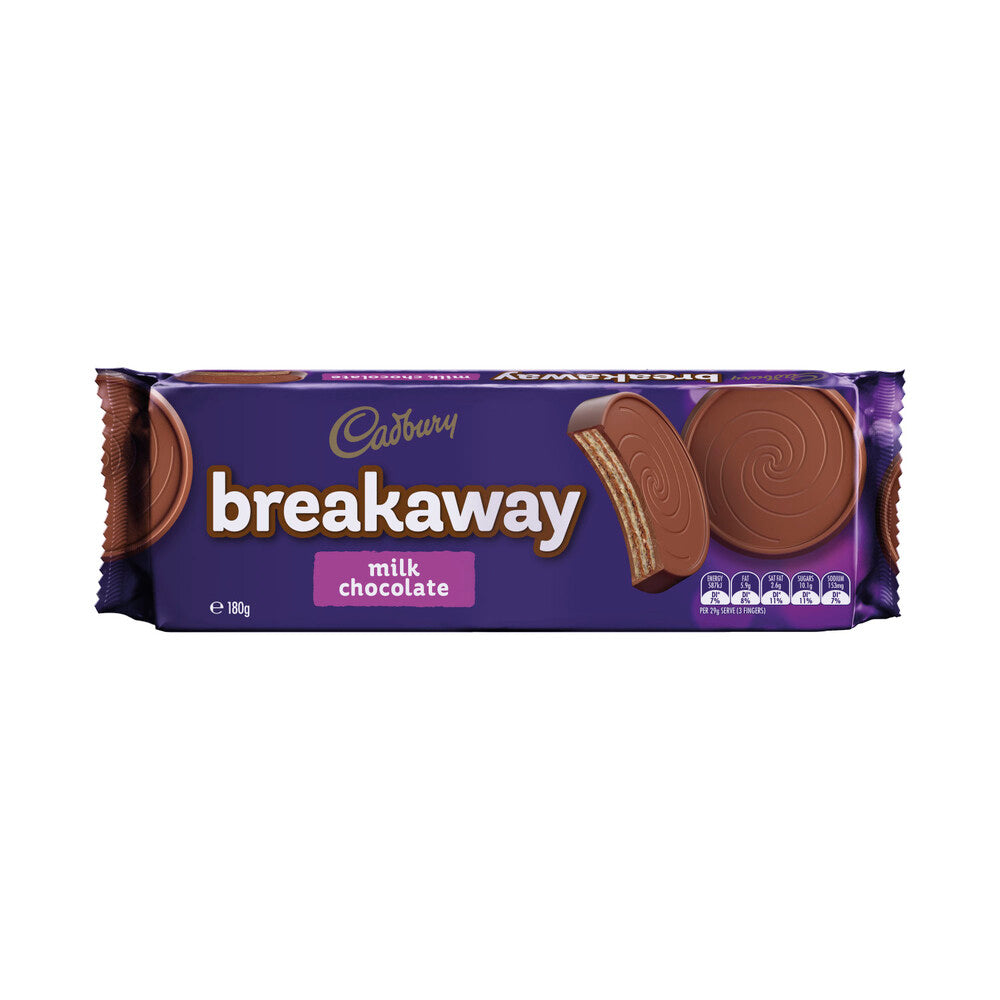 Cadbury Breakaway Milk Chocolate Wafer Biscuits | 180g