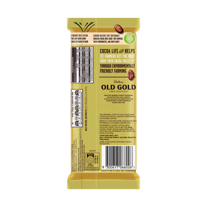 Cadbury Old Gold Peppermint Dark Chocolate Block | 180g