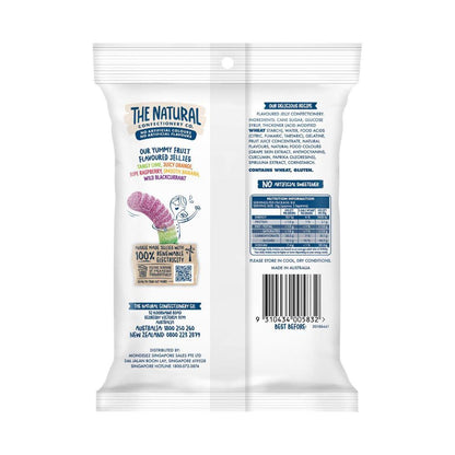 The Natural Confectionery Co. Sour Squirms Lollies – Sour Gummy Candy | 220g