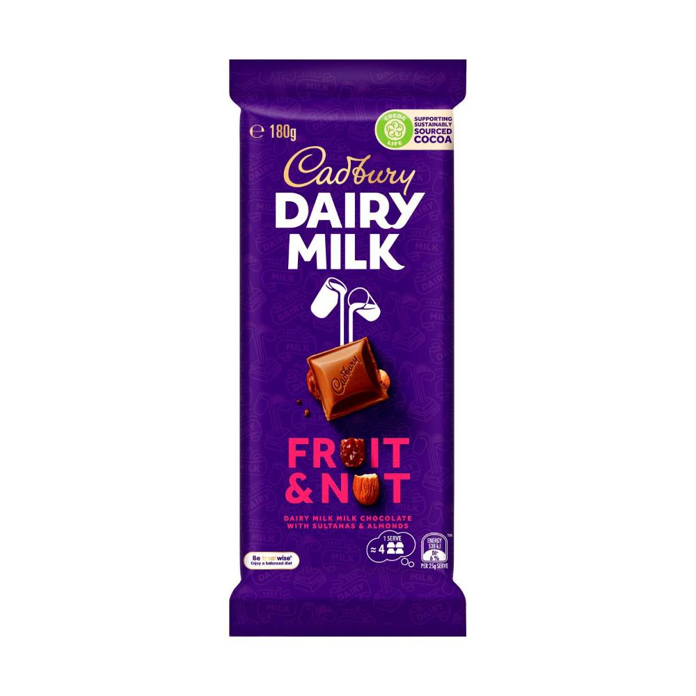 Cadbury Fruit and Nut Chocolate Block | 180g