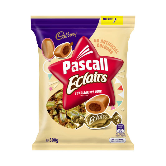 Cadbury Pascall Chocolate Eclairs – Caramel & Chocolate Chews (300g)