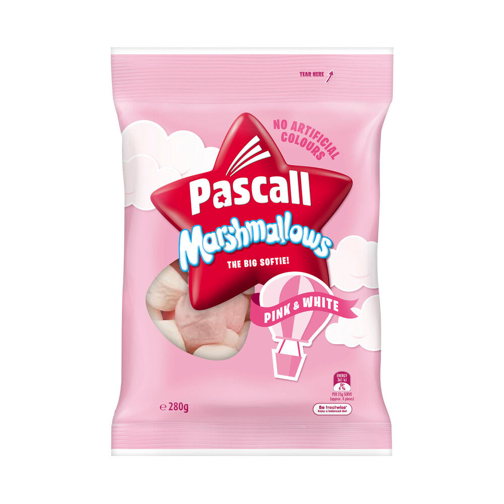 Pascall Pink and White Marshmallows – Raspberry & Vanilla | 280g