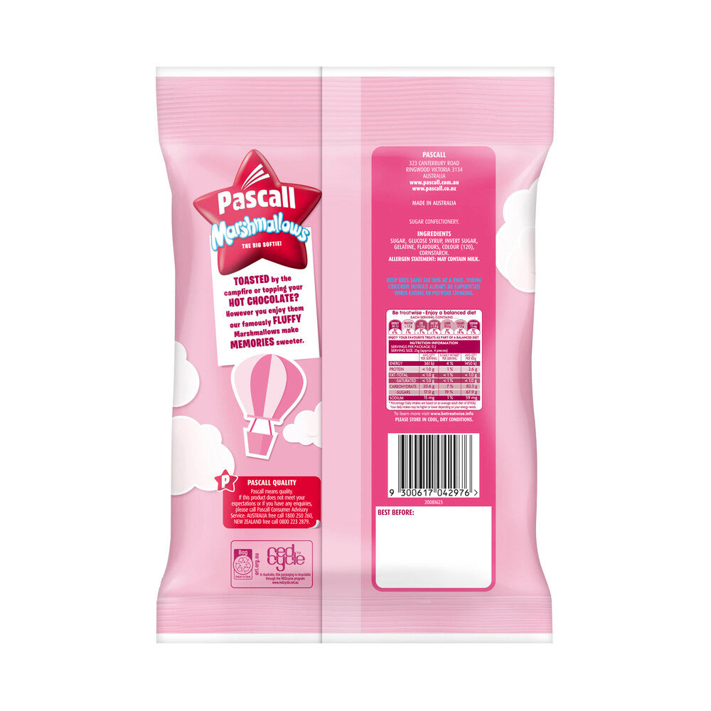 Pascall Pink and White Marshmallows – Raspberry & Vanilla | 280g