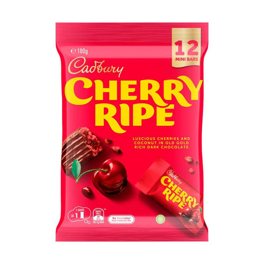 Cadbury Cherry Ripe Chocolate Sharepack 12 Pack | 180g