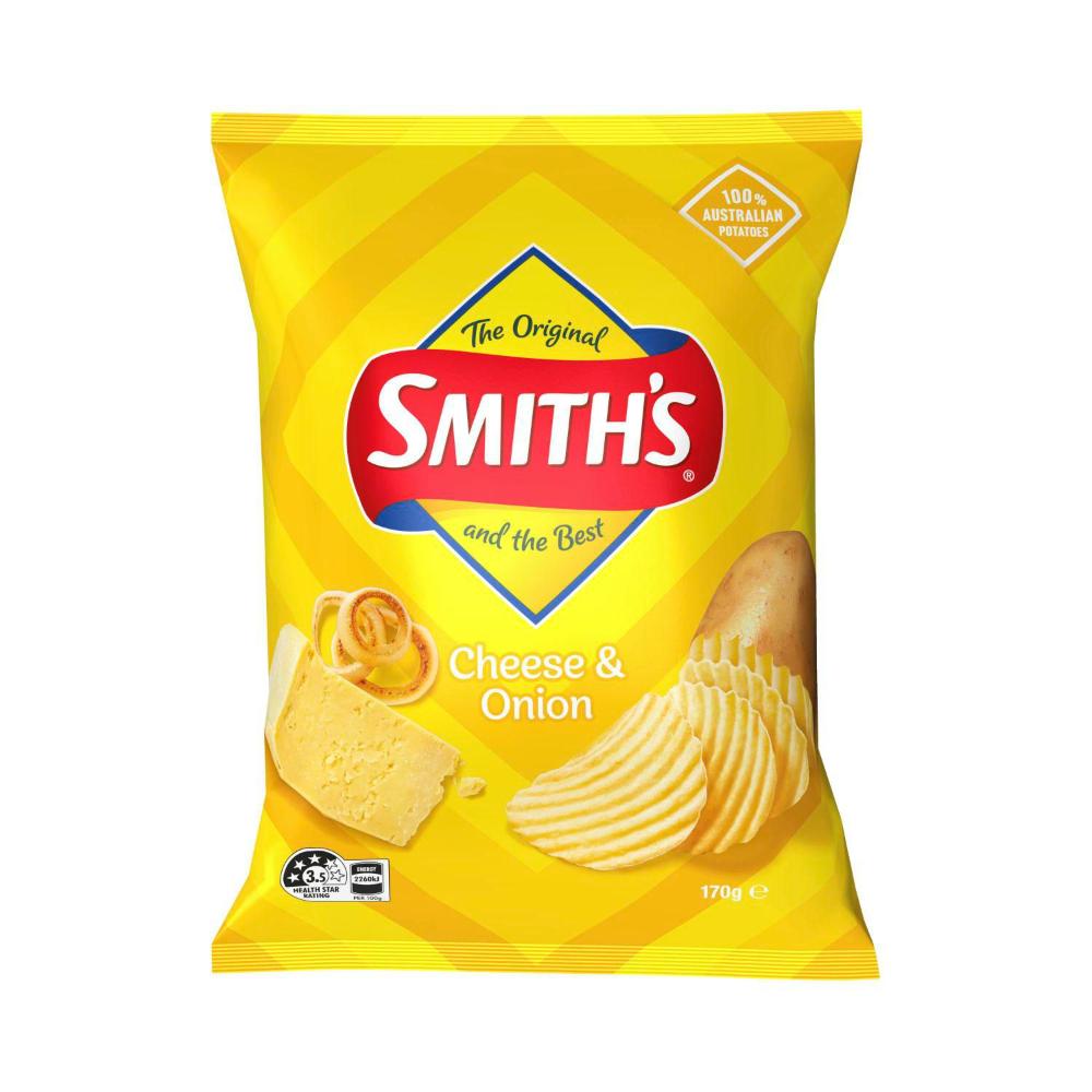 Smith's Crinkle Cut Cheese & Onion Potato Chips | 170g