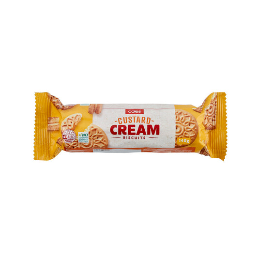 Coles Custard Cream Biscuits | 140g