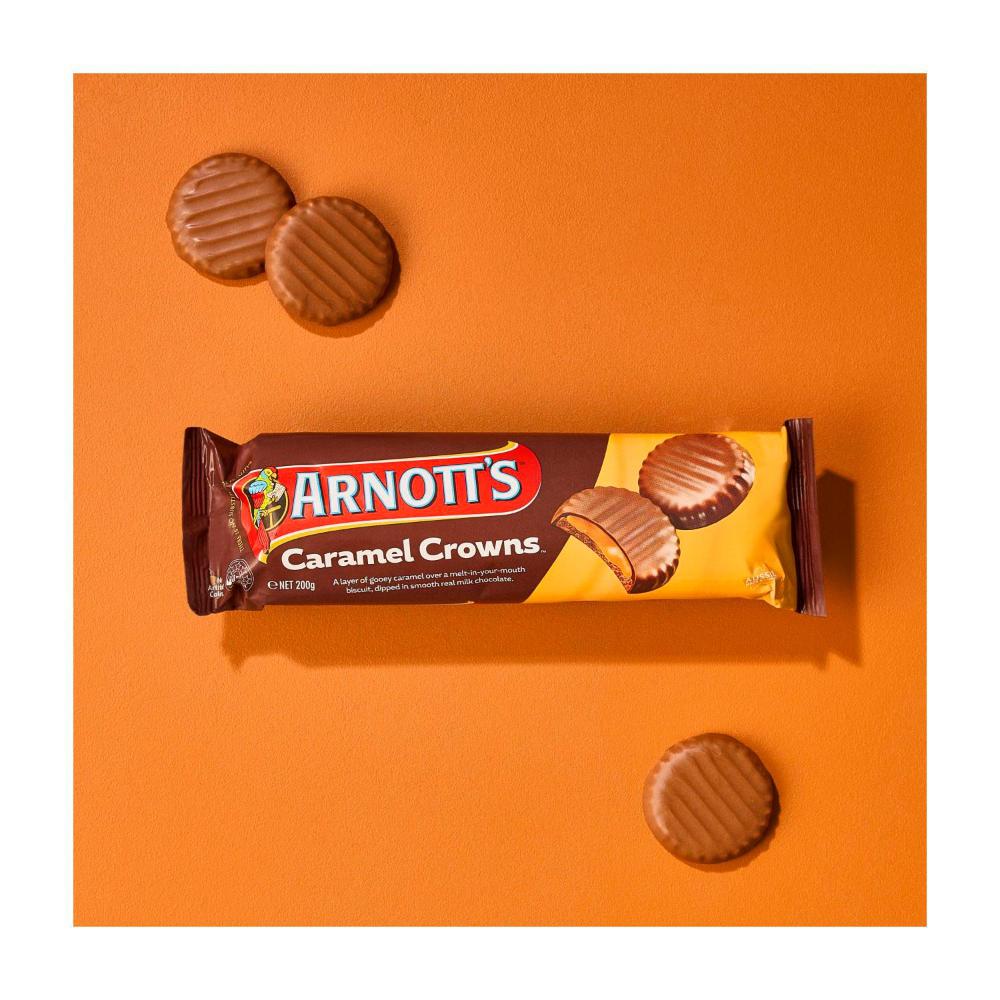 Arnott's Caramel Crowns Chocolate Biscuits | 200g