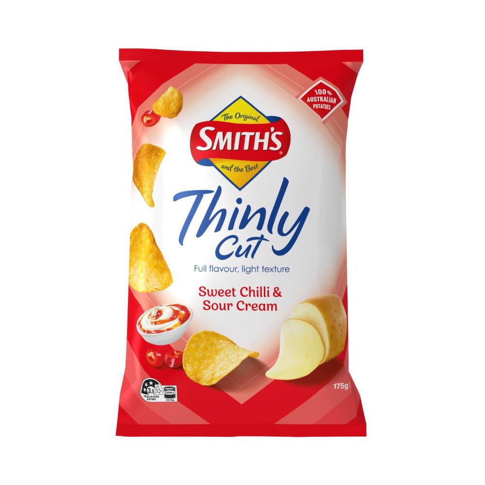 Smith's Thinly Cut Sweet Chilli & Sour Cream Chips Share Pack | 175g