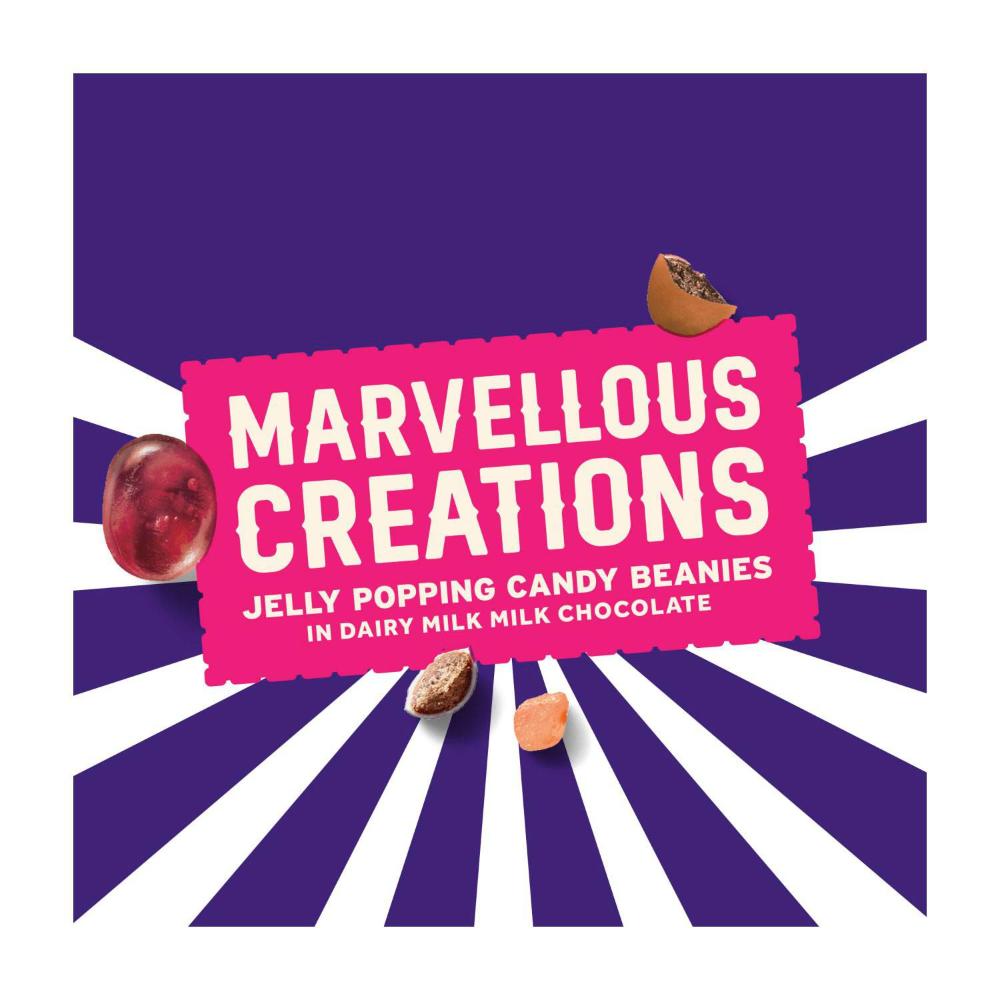 Cadbury Marvellous Creations Chocolate Block | Jelly Popping Candy Beanies Milk Chocolate | 190g