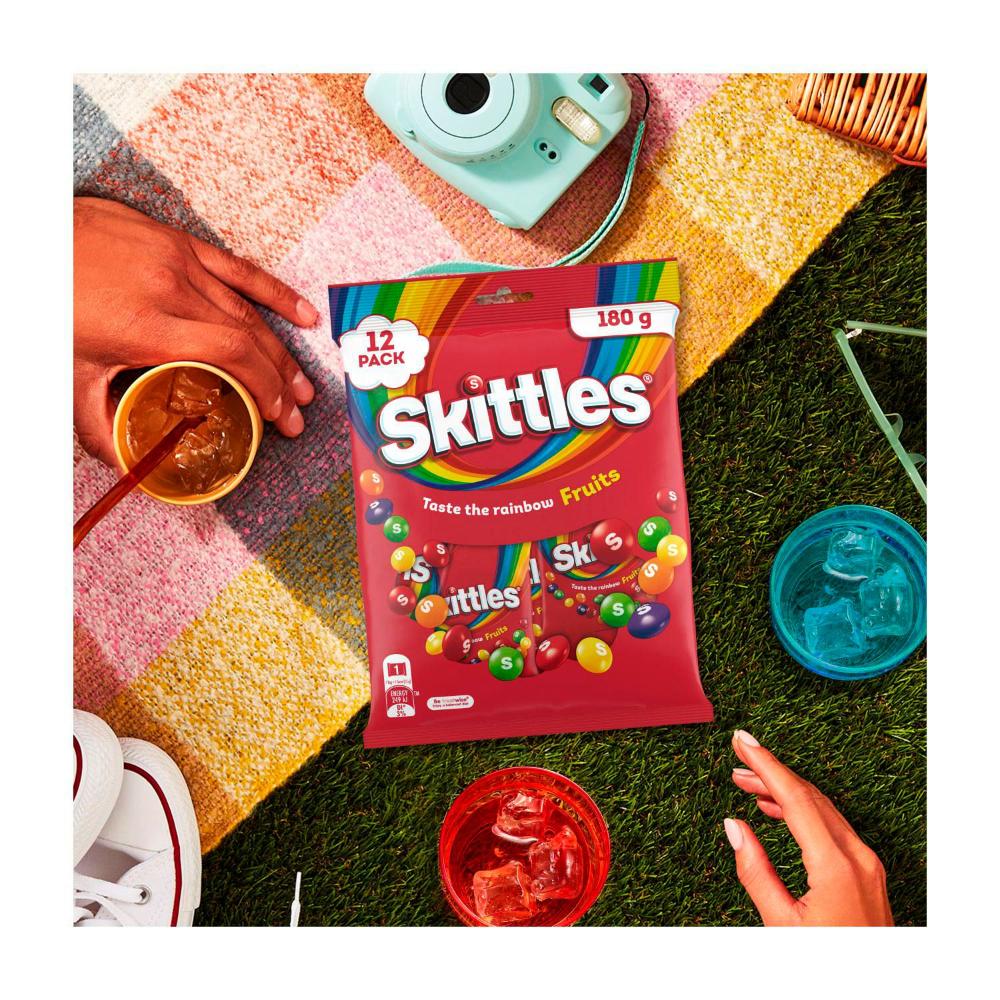 Skittles Fruits – Fun Size Chewy Candy Share Pack (12 Bags, 180g)