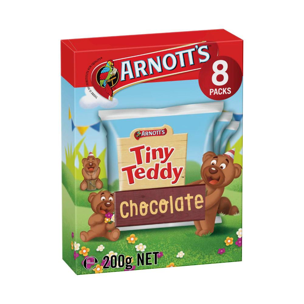 Arnott's Tiny Teddy Multipack Chocolate 8 Pack | 200g