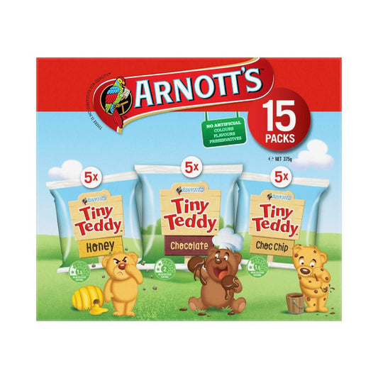 Arnott's Tiny Teddy Multipack Variety Biscuits | 15 Pack (375g)