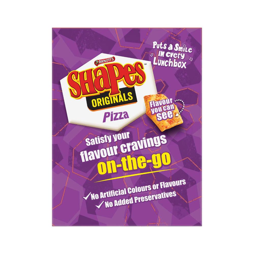 Arnott's Shapes Cracker Biscuits Original Pizza Multipack 8 Pack | 200g